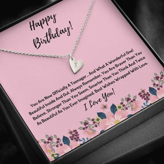 Happy Birthday- You Are Officially A Teenager Hearts Necklace