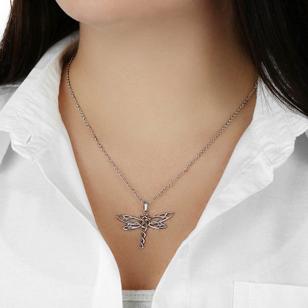 Soul Sister Necklace |   Unbiological Sister  |    Gift For Best Friend  | Dragonfly Pendant